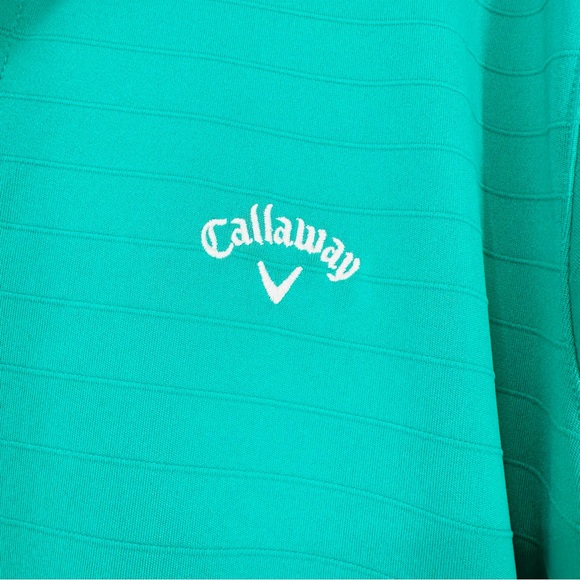 Mens Calloway Opti Dri Teal Blue Short Sleeve Golf Polo Shirt M - Picture 6 of 6